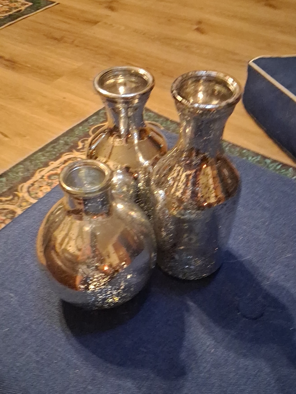 Silver Mercury Glass Decorative Vase Trio - Home Accents